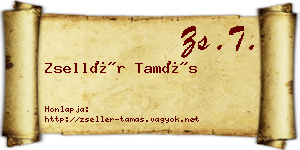 Zsellér Tamás névjegykártya